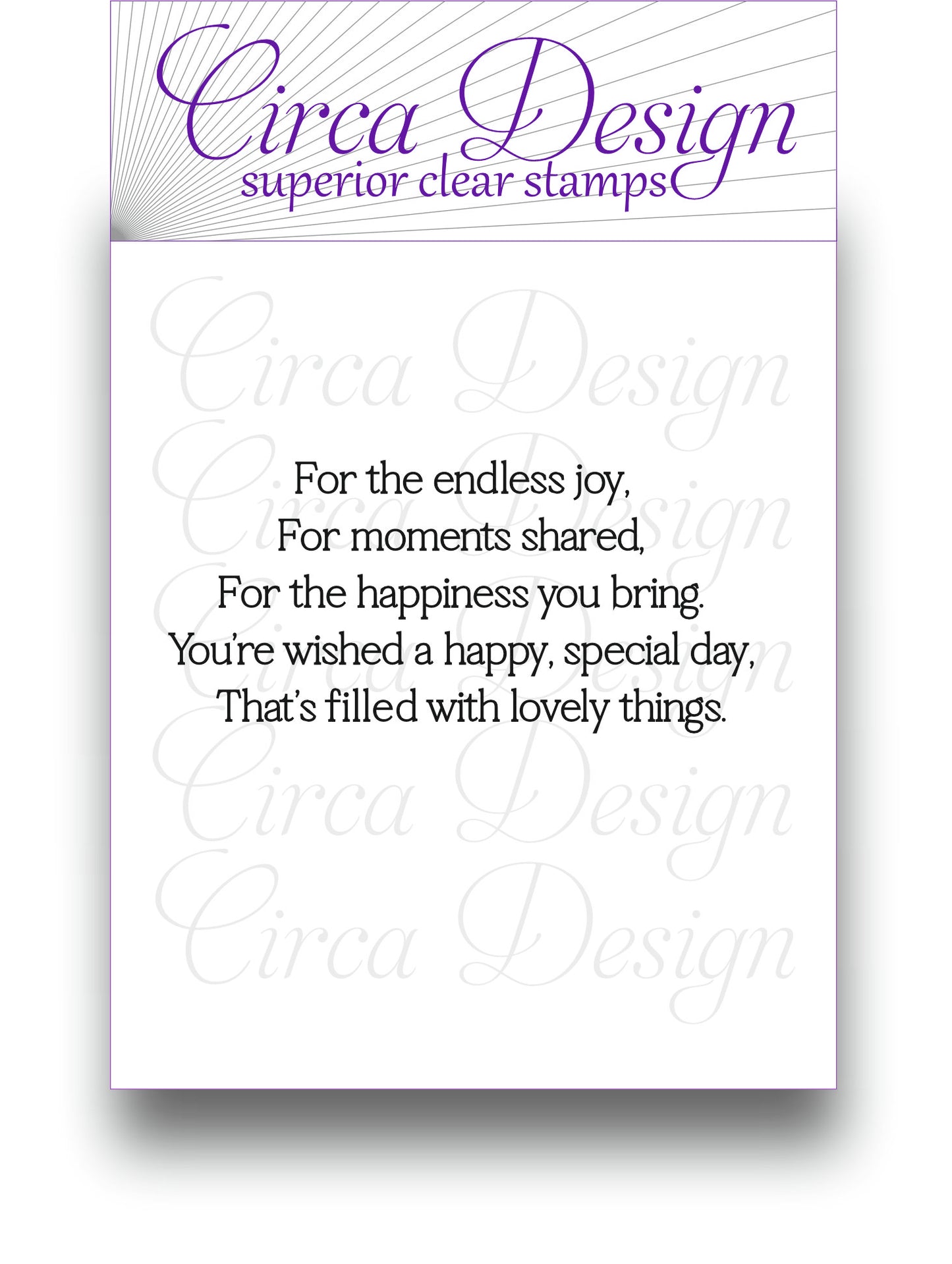 Please use our handy grid located below the main product image for a representation of the actual size of the stamp when used.